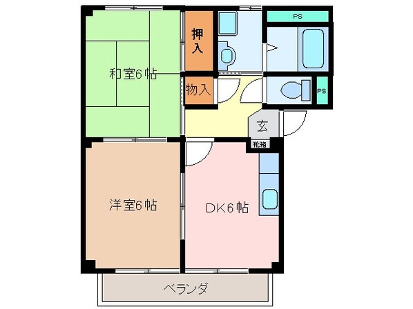 松阪駅 徒歩19分 2階の物件間取画像